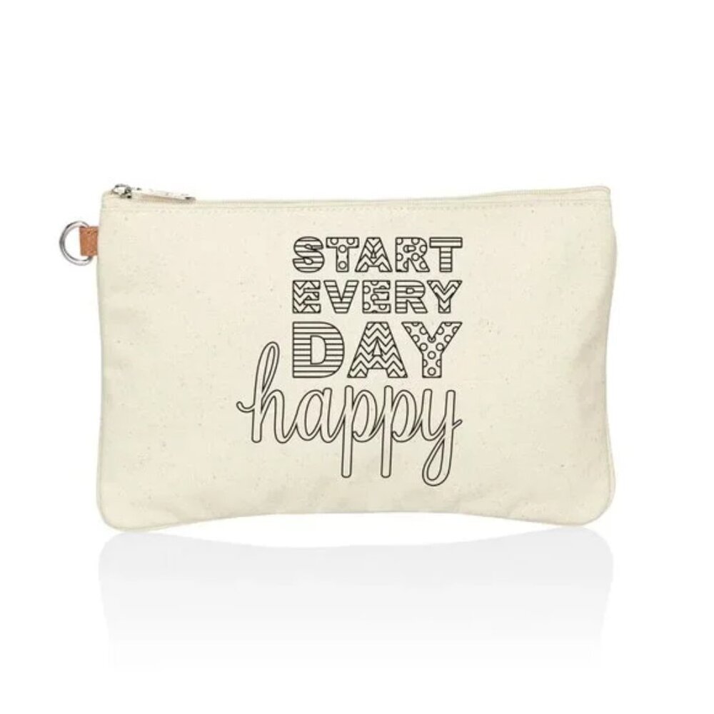 Thirty-One Statement Canvas Zip-Top Pouch